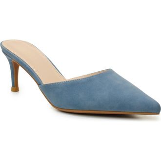 Nicole Miller Pointed Toe Mule in Blue Nubuck at Nordstrom Rack, Size 8.5