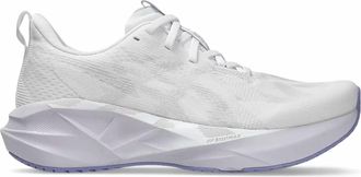 Asics Womens Novablast 5 Running Shoes In White/lilac Hint