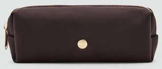 Mango Astuccio nylon zip cioccolato - Donna - Taglia unica - MANGO
