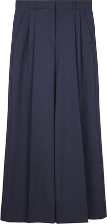 Max Mara Wide Trousers, female, Blue, Size: XS Weekend Trousers