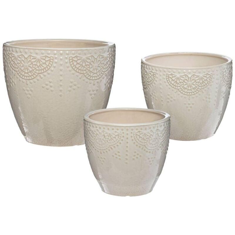 2 Pots En Paille D14/16 Cm - Style Bohème - Pour Décoration Intérieur - Naturel