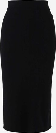Dolce & Gabbana Jet Black Stretch-design Skirt