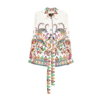 Etro Etro, Light Jackets, female, Multicolor, Size: S Safari Belted Jacket