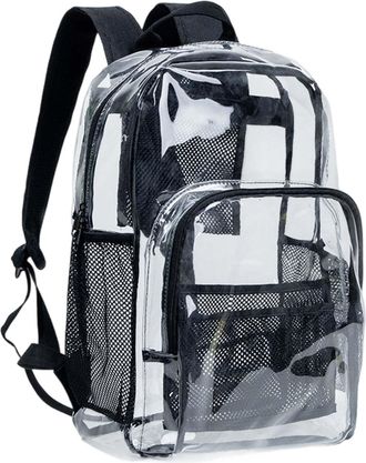 Generic 2025 Backpack for School Kids Backpack for Boys and Girls School Bags Childrens Transparent Casual Backpack Purse for Women Medium (Black, One Size)