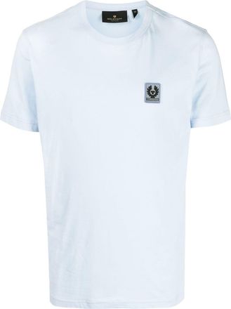 Belstaff logo-patch T-shirt - men - Cotton - S - Blue
