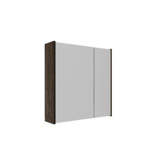 Saniclass Holz Pure Spiegelkast - 60x63x16cm - inclusief zijpanelen - Eiken charcoal