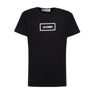 Les Hommes Heren, Tops, Zwart, Maat: 2XL Katoen