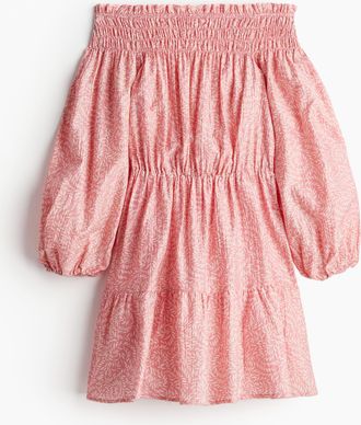 H&M Off-Shoulder-Kleid - Pink