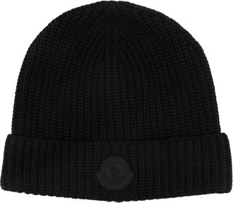 Moncler tricot beanie - men - Cotton - One Size - Black
