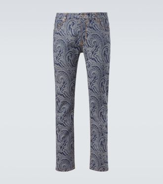 Etro Roma paisley slim jeans