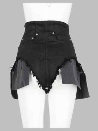 Rick Owens Dirt Cutoffs Denim Shorts - Black