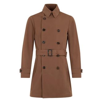 Moorer Trench Coats, male, Brown, Size: M Trench
