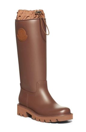 Moncler Kickstream Waterproof Rain Boot in Brown at Nordstrom, Size 11Us