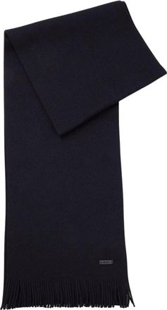 HUGO BOSS Albas Sjaal - Heren - Wintersjaals - Blauw - ONE Size - Leer - Accessoires