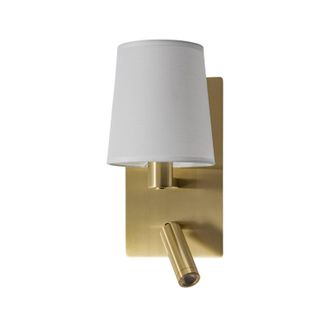 Lampenwelt.com Lampenwelt - Lindby L&aacute;mpara De Pared aiden En Dorado Textura, Tela, Tejido, Seda