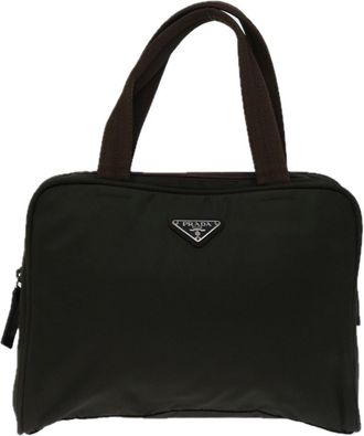 Prada Tessuto Brown Synthetic Handbag (Pre-Owned)