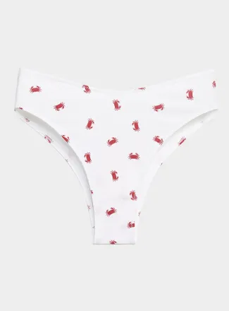 Miiyu Womens Solid high-cut cheeky panty Organic cotton