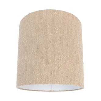 QAZQA Qazqa Pantalla De Tela Beige Con Tejido Boucl&eacute; 40/40 Cm