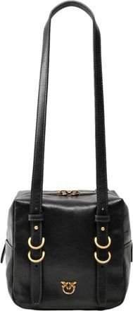 Pinko Cubic Bag - Dames - Schoudertassen - Zwart - ONE Size - Katoen - Tassen