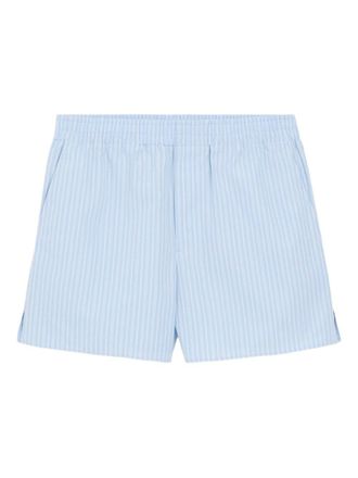 Ami Light Blue Striped Shorts