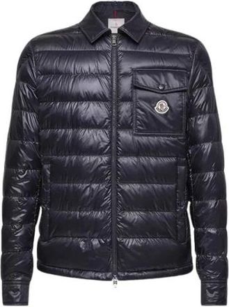 Moncler Donsjassen - Heren - Winterjassen - Blauw - XL - Leer - Jassen
