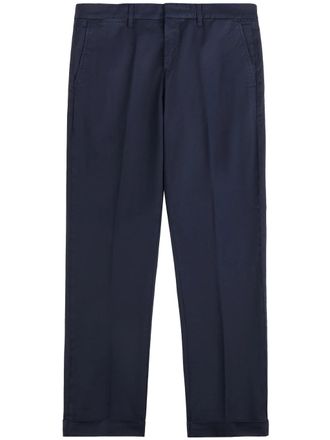 Fay Tailored Slim Fit Blue Cuffed Pants