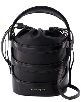 Alexander McQueen Alexander Mcqueen Black Calfskin Leather Rise Bag, Never Carried (Authentic Pre-Loved)