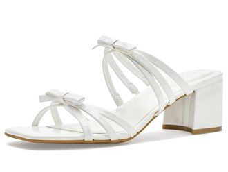 Bandolino Mattien Womens Dress Sandals White Patent : 5.5 M, Leather