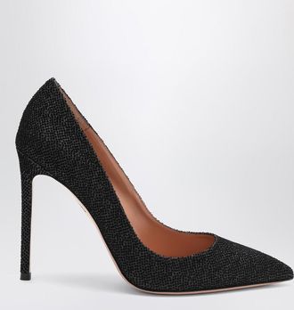 Aquazzura Purist Pump 105 black with rhinestones