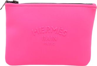 Herm&egrave;s Pink Polyamide Pouch (Pre-Owned)