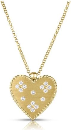 Roberto Coin 18K Yellow Gold Venetian Princess Medium Heart Medallion Necklace