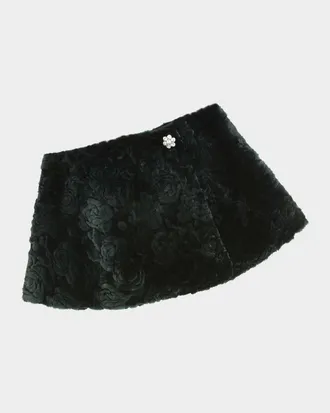 Gorski Rose Printed Select Lamb Shearling Capelet