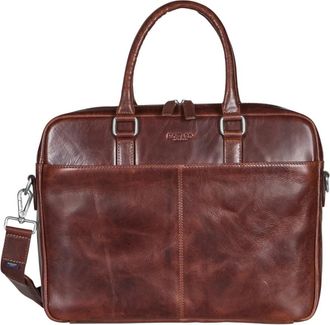Howard London Carter Laptop Bag - Heren - Laptoptassen - Bruin - ONE Size - Leer - Tassen