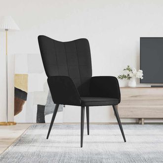 vidaXL Sill&oacute;n De Relax De Tela Negro Vidaxl