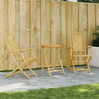 vidaXL Juego De Mesa Y Sillas De Jard&iacute;n 3 Piezas Bamb&uacute; Vidaxl