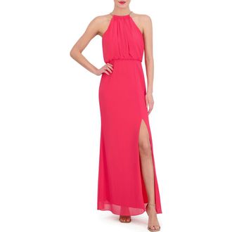 Vince Camuto Chain Detail Blouson Gown in Cherry at Nordstrom Rack, Size 10