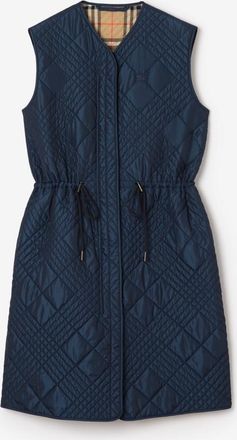 Burberry Micro Check-stitch Nylon Blend Gilet
