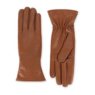 Elisabetta Franchi Nappa Leren Handschoenen - Dames - Accessoires - Bruin - Maat: 8 IN Leer