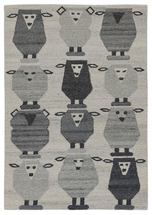 Natur Pur Alfombra de habitaci&oacute;n infantil tejida a mano - oveja gris 120x180 cm