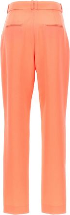 Balmain Wool High-Waisted Trousers - Coral