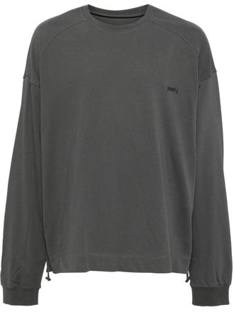 Juun.J logo embroidered sweatshirt - men - Cotton - M - Grey