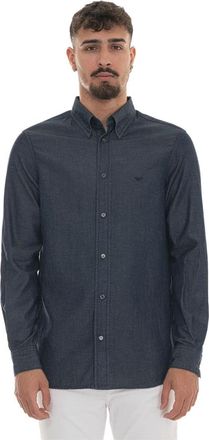 Emporio Armani Hombre, Camisas, Azul, Talla: 3XL