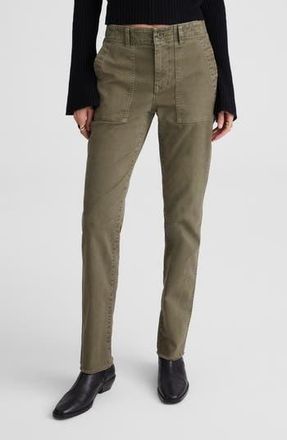 Madewell Garment Dyed Slim Straight Leg Utility Pants in Faded Ivy at Nordstrom Rack, Size 31