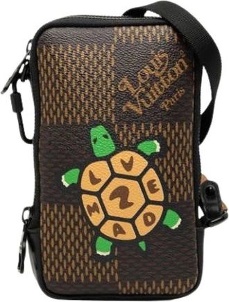 Louis Vuitton Vintage, unisex, Bruin, ONE Size, Leer, Pre-owned Damier Canvas Shoulder Bag