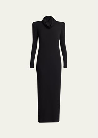 Valentino Garavani Cowl-Neck Column Maxi Dress