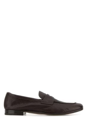 Prada Dark Brown Leather Loafers
