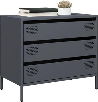 vidaXL Vidaxl - Credenza Antracite 68x39x58,5 cm in Acciaio Laminato a Freddo