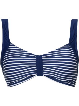Feel Good Balconette-Bikini-Top FEEL GOOD, Damen, Gr. 38, Cup D, blau (marine, wei&szlig;), Elasthan, Polyamid, Bikini-Oberteile Balconette-Bikini-Top