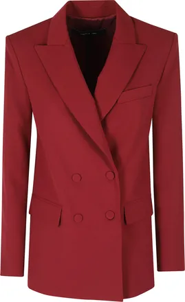 Federica Tosi Ruby Frescolana Double-Breasted Polyester-Blend Blazer