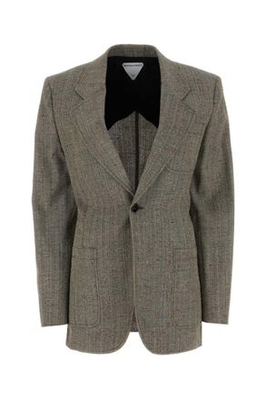 Bottega Veneta Melange Grey Viscose Blend Blazer